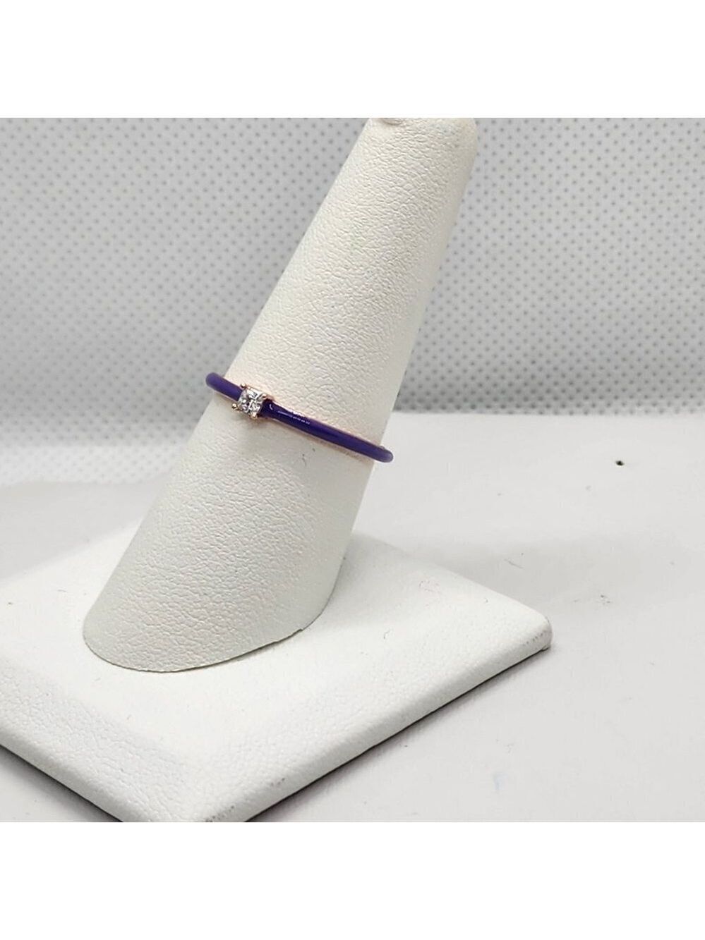 Brand New Sterling Silver 925 Blue Purple enamel Ring / band